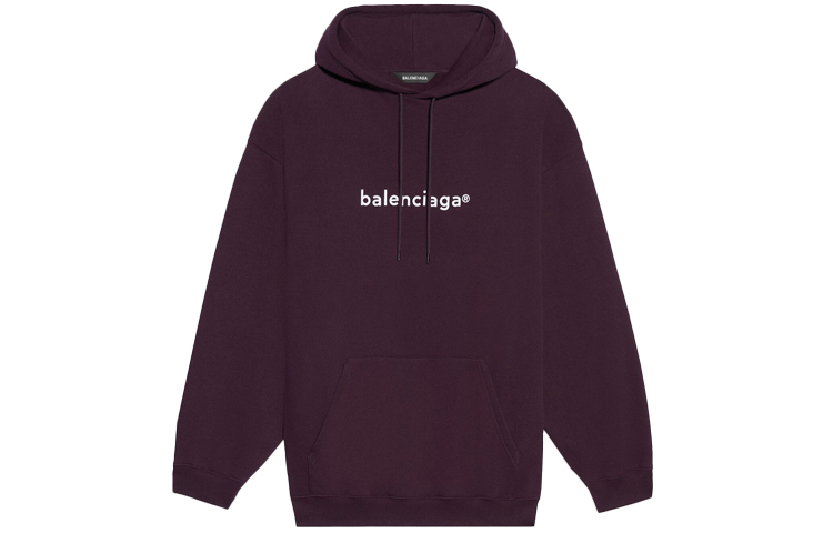 Balenciaga Purple Medium Fit Logo Hoodie 570811TJVA35182