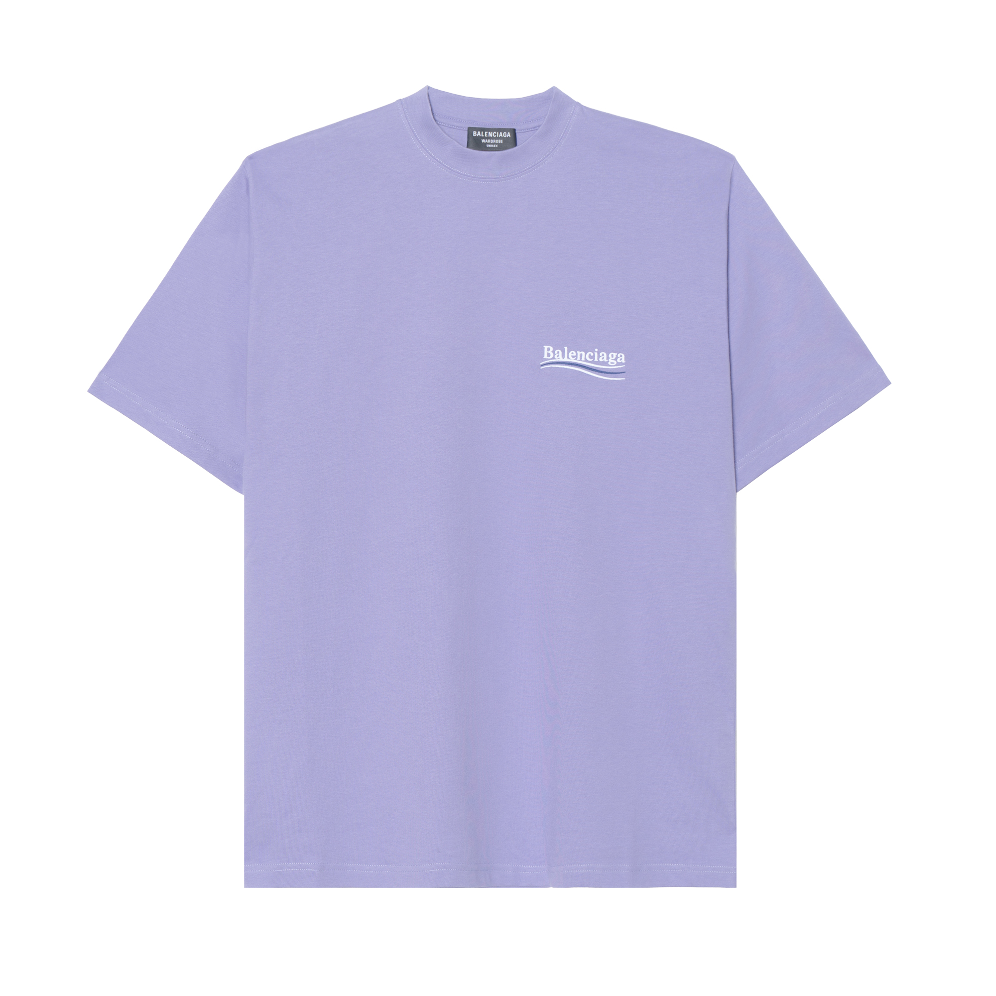 Balenciaga Purple Unisex T-Shirt with Letter Logo Print & Crew Neck Design 641675TKVJ13072