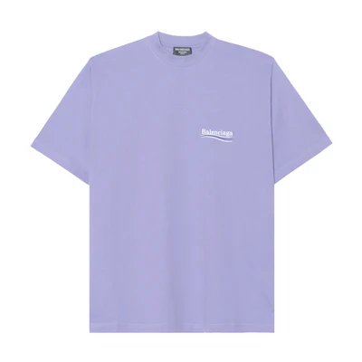 Balenciaga Purple Unisex T-Shirt with Letter Logo Print & Crew Neck Design 641675TKVJ13072