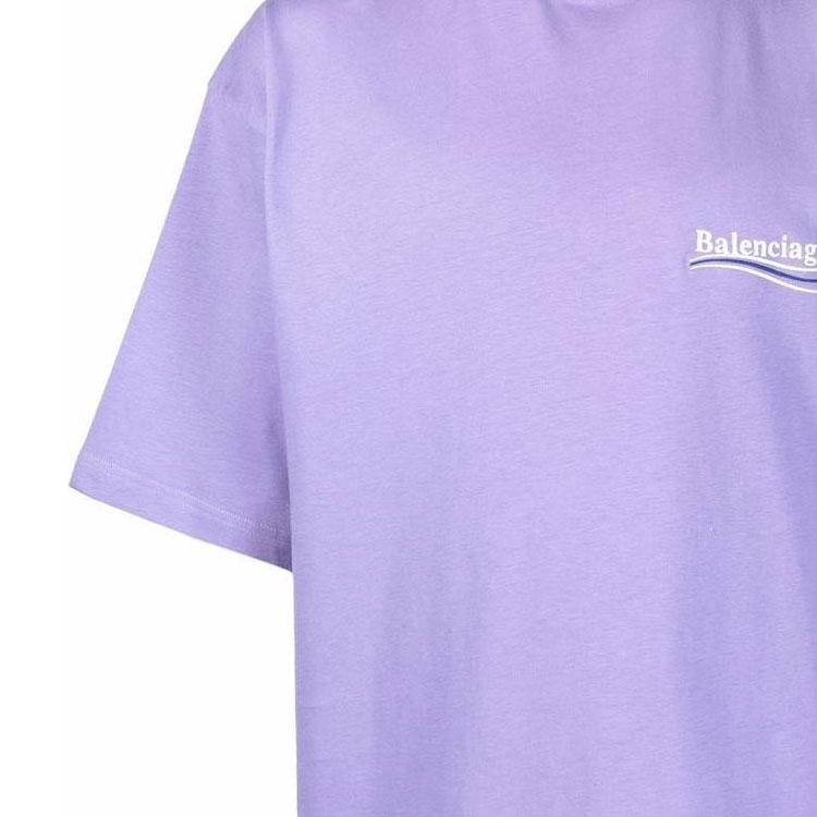 Balenciaga Purple Unisex T-Shirt with Letter Logo Print & Crew Neck Design 641675TKVJ13072 圖 7