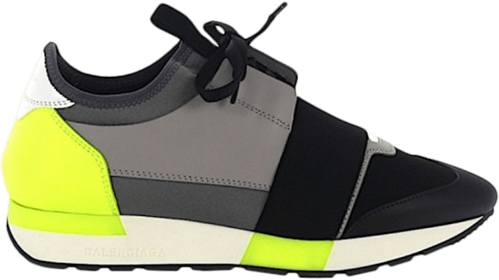 Black and sales yellow balenciaga runners