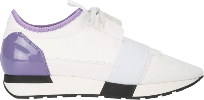 Women Balenciaga Race Runner White Lilac 477283 W0YXN 9092
