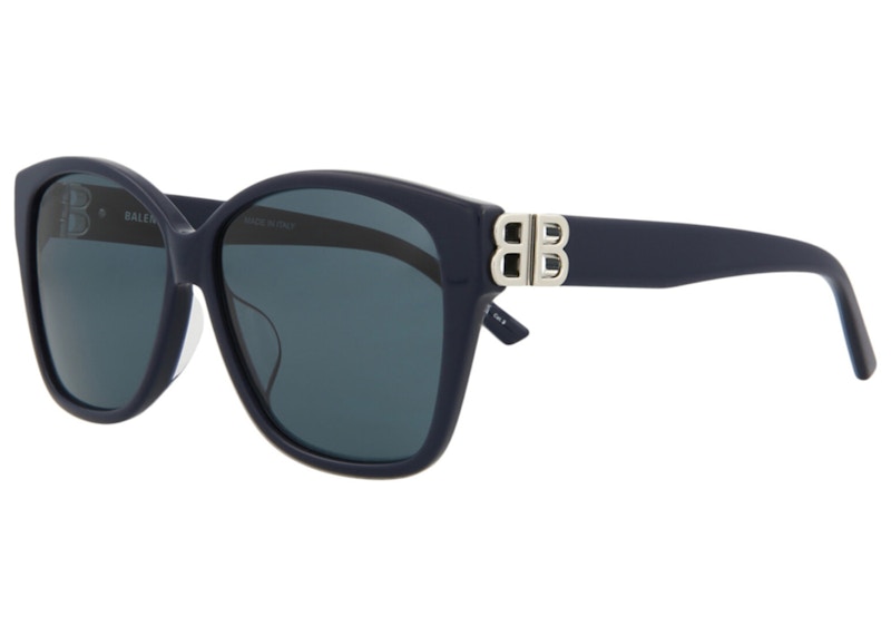 Balenciaga Rectangle-Frame Acetate Sunglasses Blue/Silver (BB0135SA-30009996-004) 圖 2