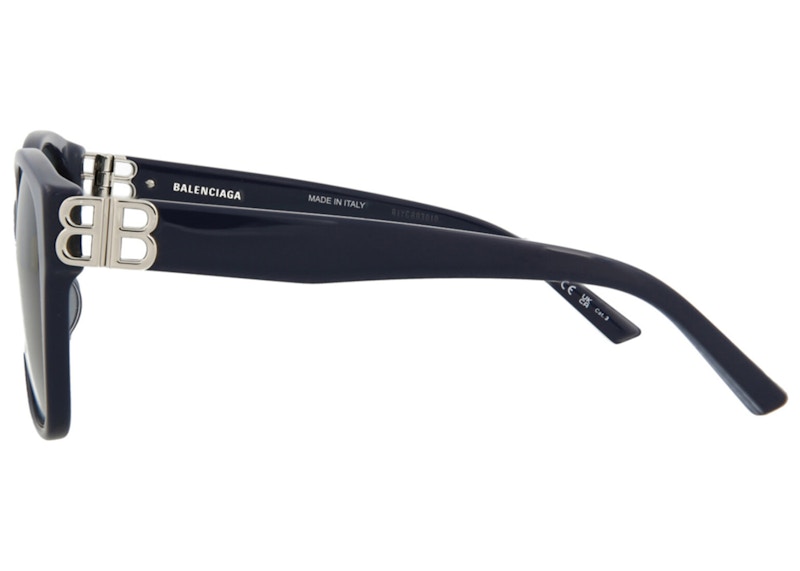 Balenciaga Rectangle-Frame Acetate Sunglasses Blue/Silver (BB0135SA-30009996-004) 圖 3