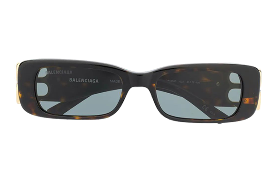 Balenciaga Rectangular Brown Acetate Sunglasses Unisex Couple Style. BB0096S002 圖 3