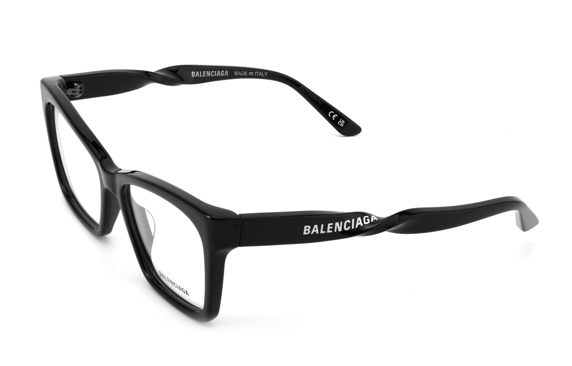 Purchase Balenciaga 方形光學眼鏡 黑色 中性款 徽標鏡框 BB0210O001