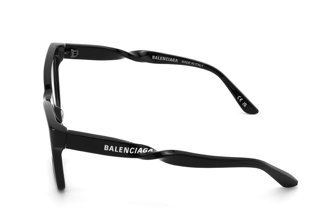 Details for Balenciaga 方形光學眼鏡 黑色 中性款 徽標鏡框 BB0210O001