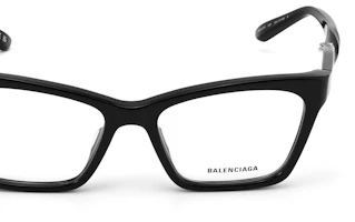Sizing Balenciaga 方形光學眼鏡 黑色 中性款 徽標鏡框 BB0210O001