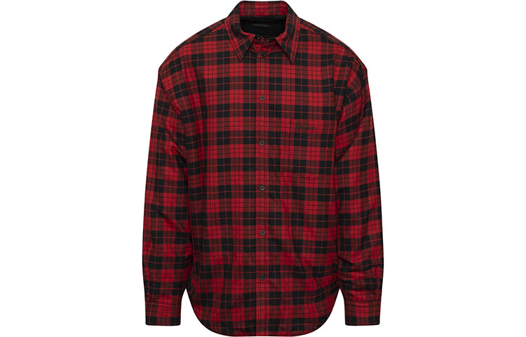 Balenciaga Red Checkered Long Sleeve Shirt 642339TJO276167