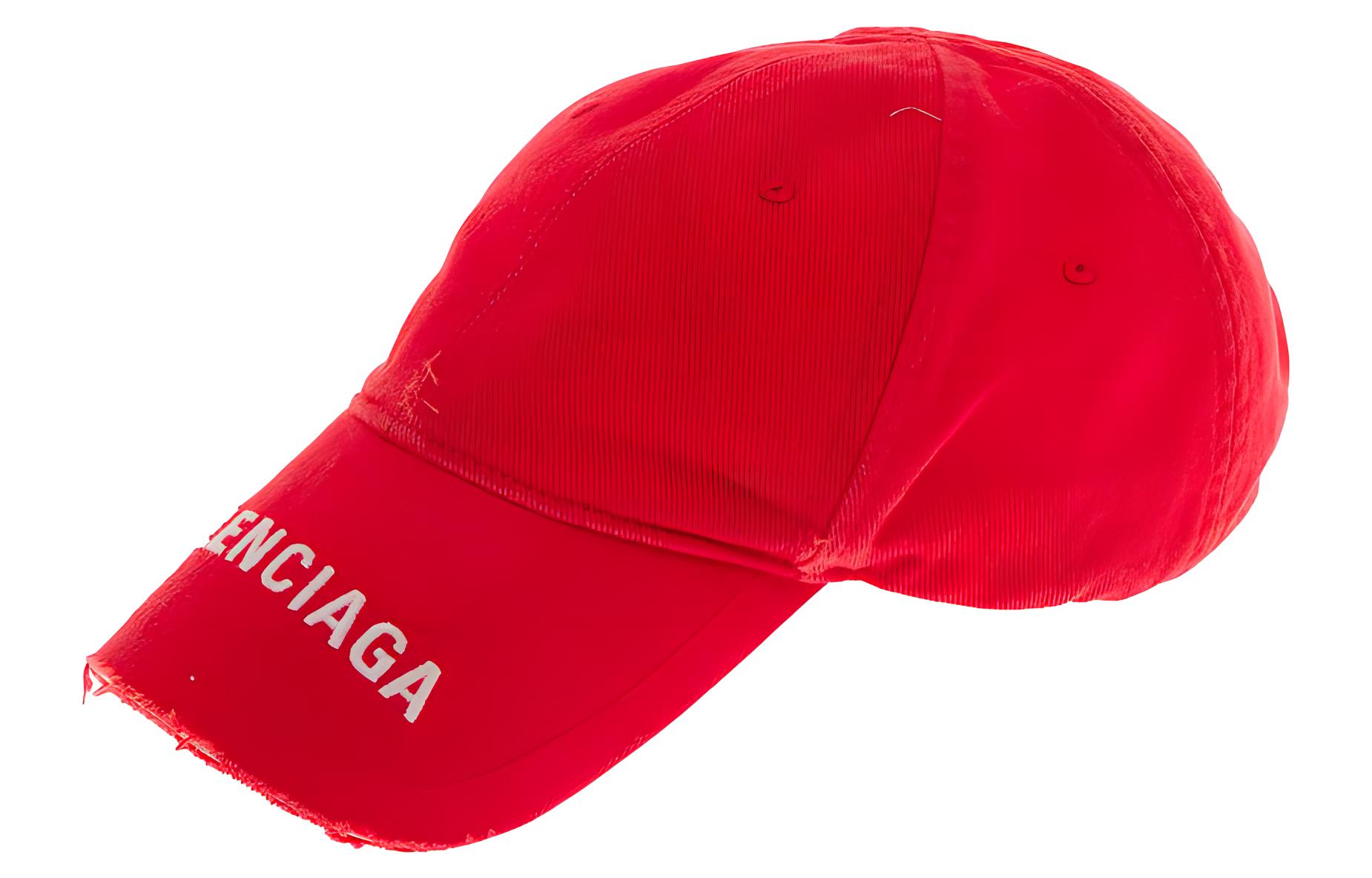Balenciaga Red Cotton Baseball Cap with Letter Logo. 673318410B26377