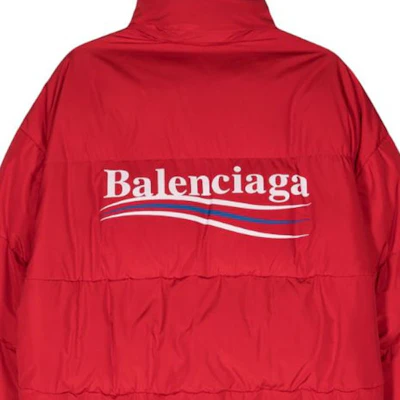 巴黎世家红色logo印花宽松版拉链夹克 758045TYD366460 Shop 巴黎世家红色logo印花宽松版拉链夹克 758045TYD366460