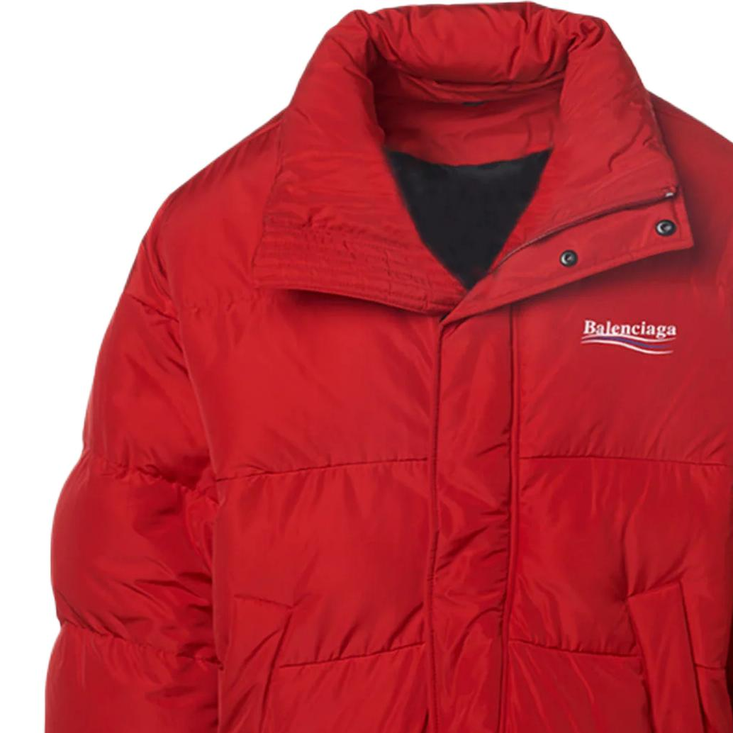 Purchase 巴黎世家红色logo印花宽松版拉链夹克 758045TYD366460