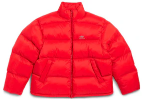 Balenciaga Red Ski Jacket - Solid Color Letter Design, Loose Fit 773986TPO396400 Balenciaga Red Ski Jacket - Solid Color Letter Design, Loose Fit 773986TPO396400