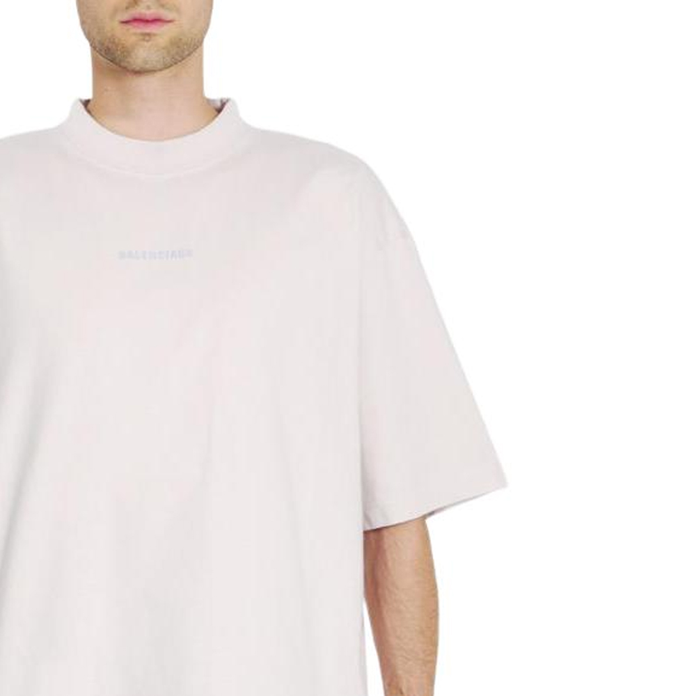 Balenciaga Reflective Logo Print Crewneck T-Shirt  White 764235TQVN19016 圖 7