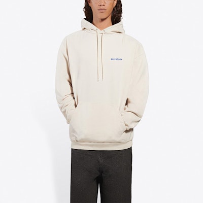 Balenciaga Regular Fit Pullover Hoodie Off-White 600583TJVA89055 Purchase Balenciaga Regular Fit Pullover Hoodie Off-White 600583TJVA89055