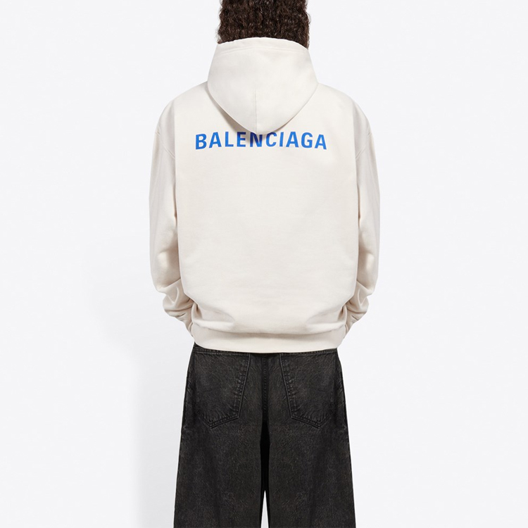Details for Balenciaga Regular Fit Pullover Hoodie Off-White 600583TJVA89055