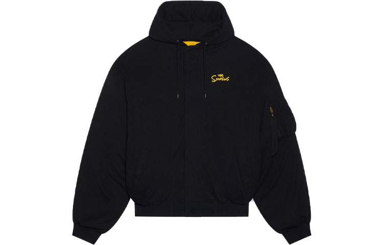 Balenciaga Retro Padded Hooded Jacket Black 657115TLVG71000