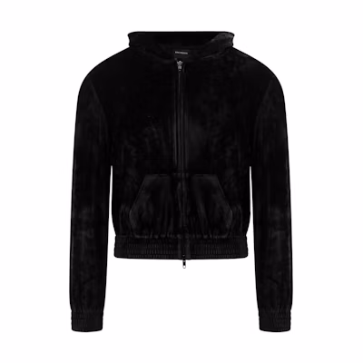 Balenciaga Rhinestone Zip-Up Hoodie Jacket Black Regular Fit Men’s 753402TOV101000