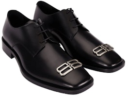 Shop Kasut Kulit Balenciaga Rim Derby 'Hitam' 712642WA8E11081