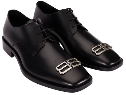 Balenciaga Rim Derby Leather Shoes 'Black' 712642WA8E11081 Shop Balenciaga Rim Derby Leather Shoes 'Black' 712642WA8E11081