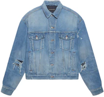 Balenciaga Ripped Denim Long-Sleeve Jacket 641540TDW142164 Balenciaga Ripped Denim Long-Sleeve Jacket 641540TDW142164