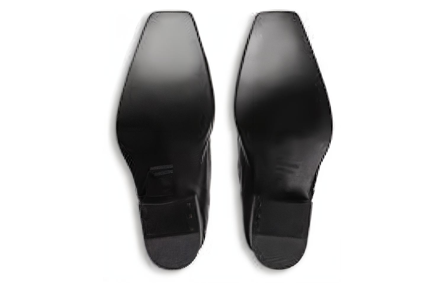 Purchase Balenciaga巴黎世家 ROMEO 皮革 方頭套腳厚底 包頭拖鞋 2公分 男款 黑色