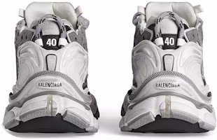 Purchase Balenciaga巴黎世家 Runner 尼龍 絨面皮 老舊圓頭綁帶 低筒 休閒生活鞋 男款 灰黑色