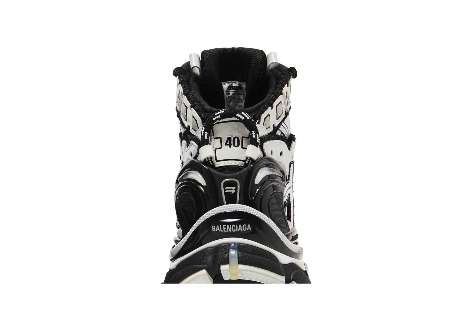 Sizing バレンシアガ ランナー ハイ "白黒" (Barenshiaga Ran'nā Hai "Shirokuro") 695764-W3RH2-9010