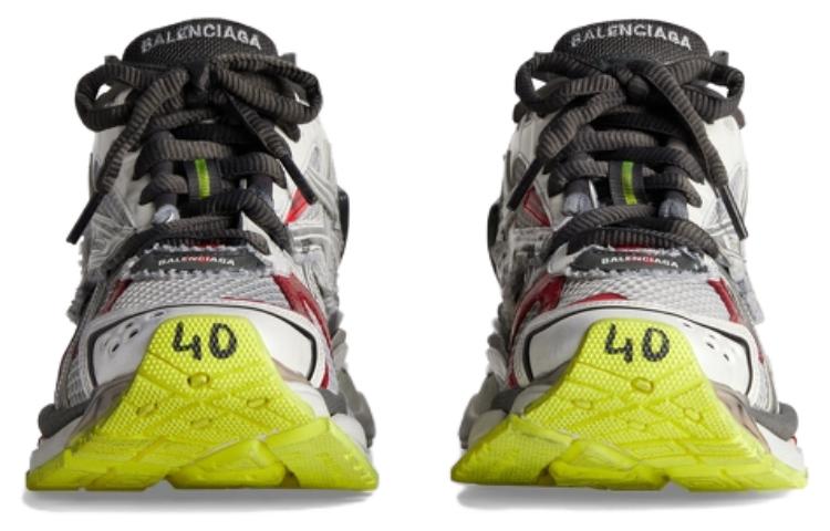 Lookbook Balenciaga Runner Hitam Putih Merah Kuning Neon 'Abu-Abu' 677403W3RB69167