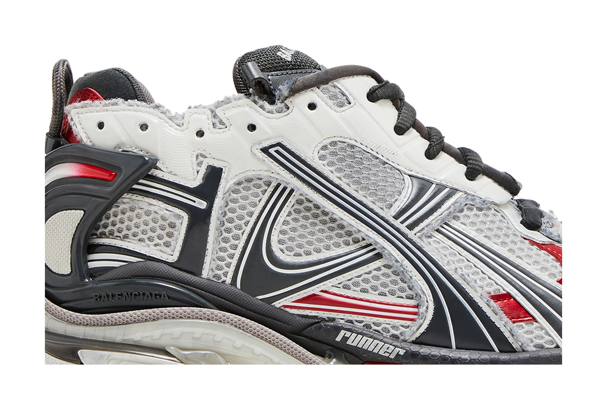 Order 巴黎世家 跑步運動鞋『黑白紅螢光黃』772774-W3RMU-9167