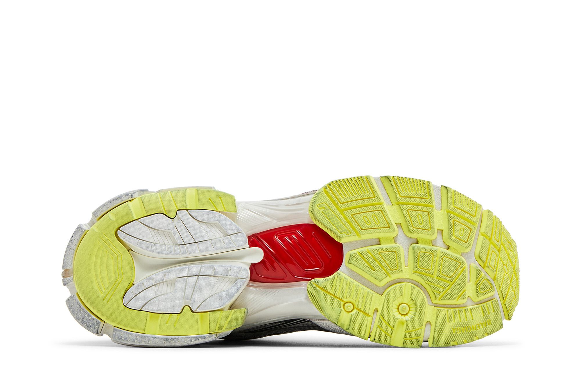 Shop 巴黎世家 跑步運動鞋『黑白紅螢光黃』772774-W3RMU-9167