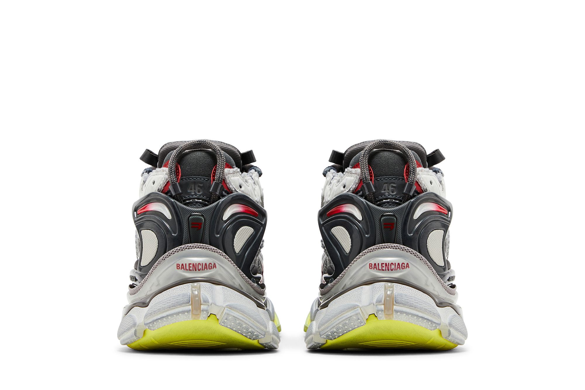 Details for 巴黎世家 跑步運動鞋『黑白紅螢光黃』772774-W3RMU-9167