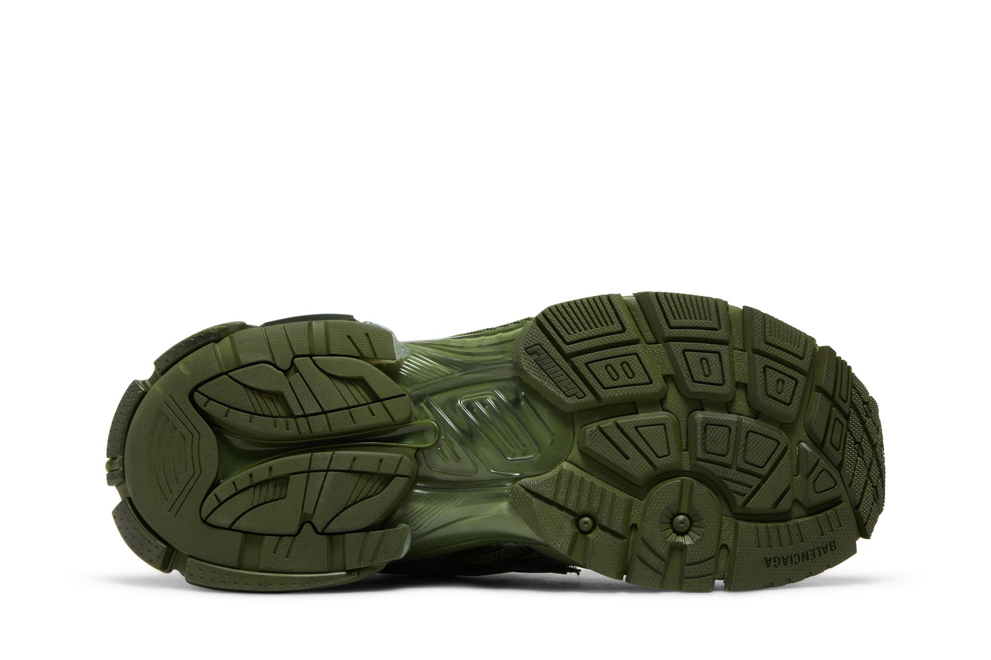 Shop バレンシアガ ランナー スニーカー ダークグリーン 677403-W3RB1-3031