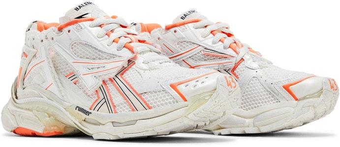 Balenciaga Runner Sneaker 'Eggshell Neon Orange' - Kasut Larian Neon Oren Telur 677403W3RBM9770 Cheap Balenciaga Runner Sneaker 'Eggshell Neon Orange' - Kasut Larian Neon Oren Telur 677403W3RBM9770
