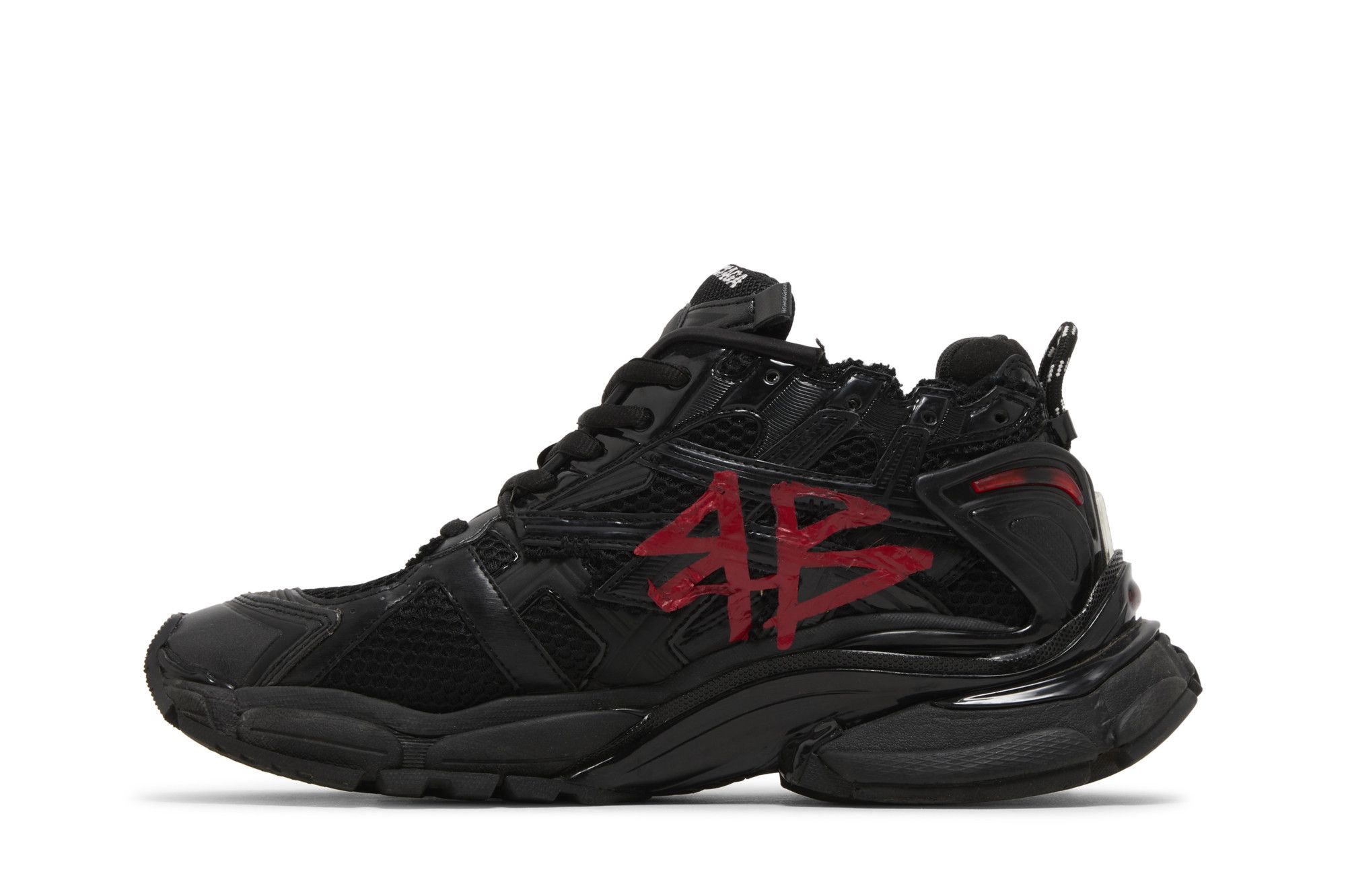 Lookbook Balenciaga Runner Sneaker ''Graffiti - Zwart Rood'' 677403W3RBQ1060