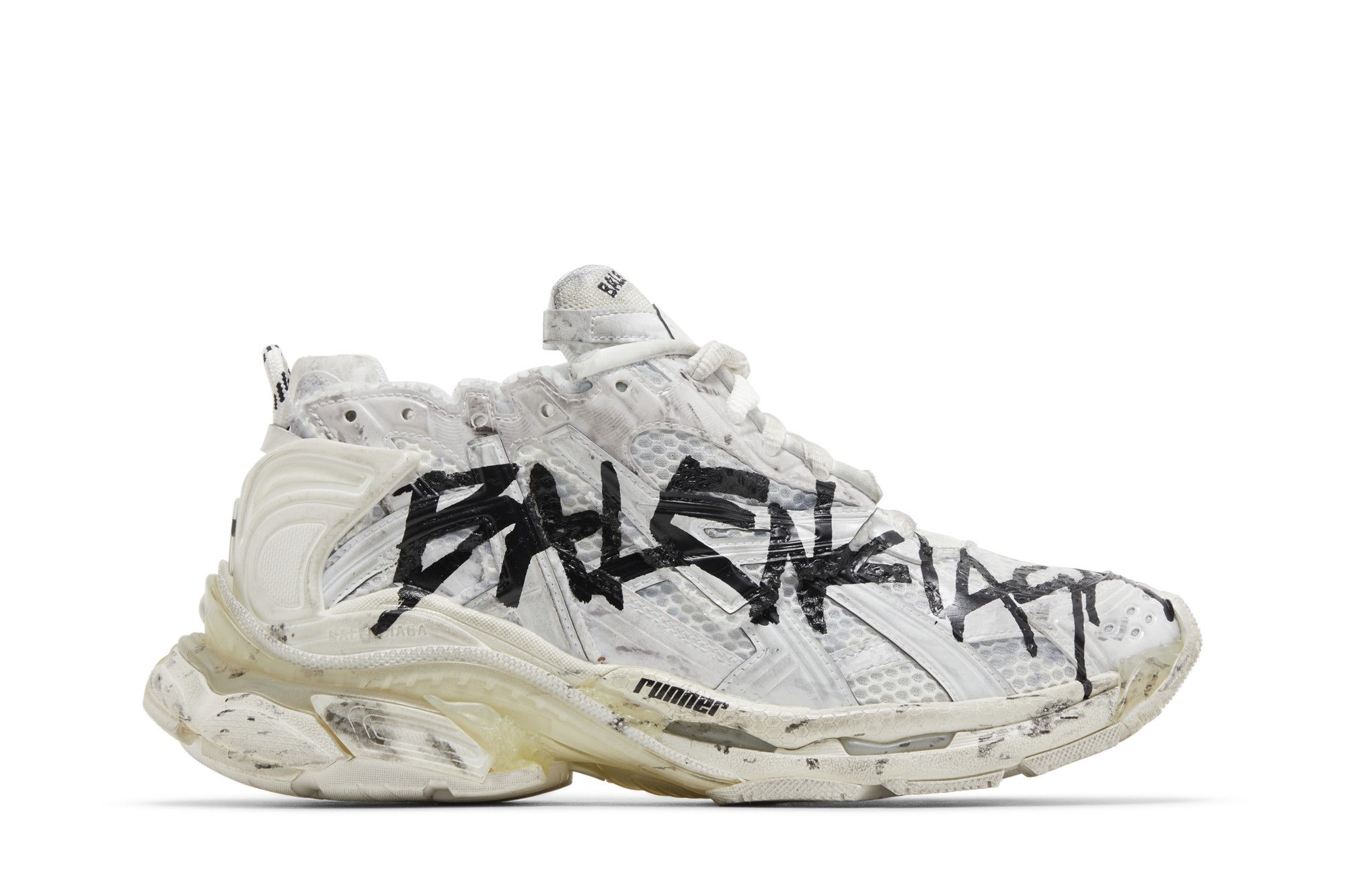 Balenciaga Runner Sneaker 'Graffiti - White Black' 677403-W3RBQ-9010