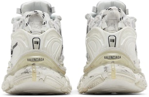 Sizing Balenciaga巴黎世家 Runner 塗鴉 網布 繫帶 低筒 運動休閒鞋 男款 白黑色 做舊版