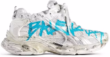 Order Balenciaga Runner Sneaker 'Graffiti - White Blue' 772774-W3RBQ-9040