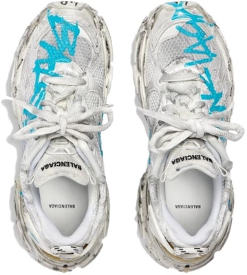 Balenciaga Runner Sneaker 'Graffiti - White Blue' 772774-W3RBQ-9040 Details for Balenciaga Runner Sneaker 'Graffiti - White Blue' 772774-W3RBQ-9040