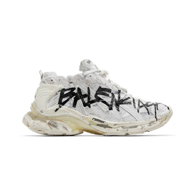 Balenciaga RNNR Sneaker 'Graffiti - White Black'