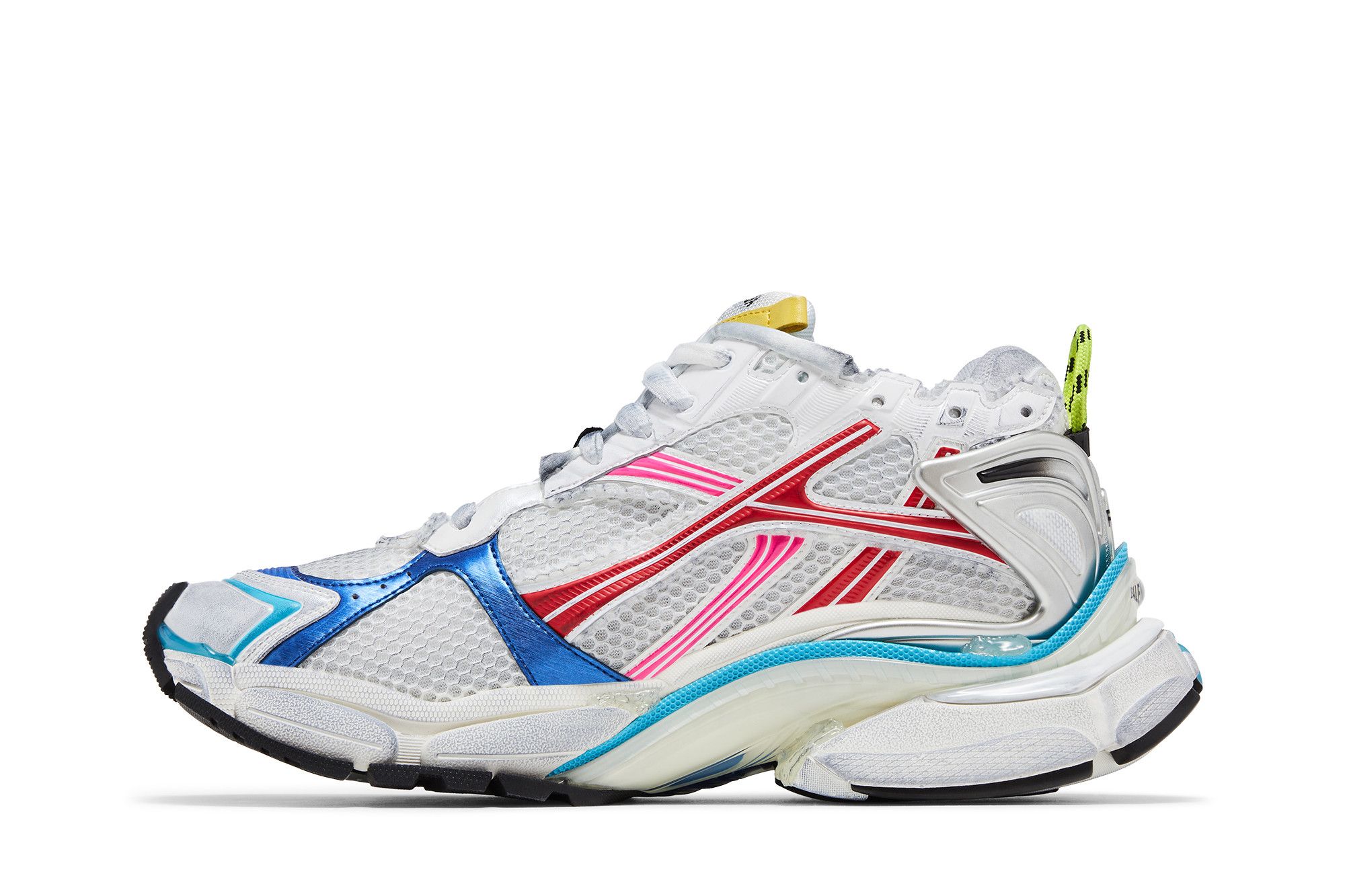 Lookbook 巴黎世家老爹鞋“做旧 - 白色多彩” 772774W3RBW9645