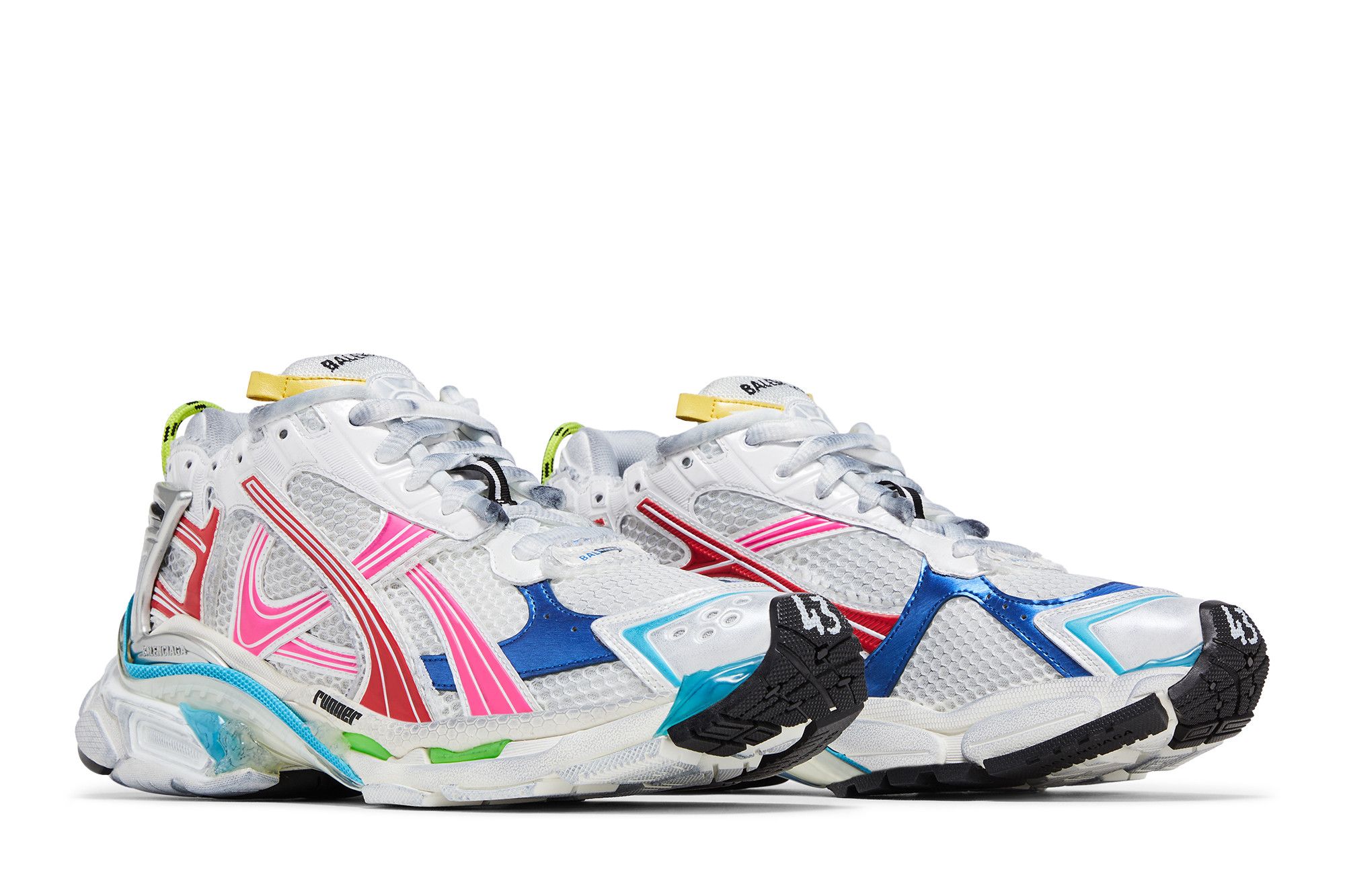 Cheap 巴黎世家老爹鞋“做旧 - 白色多彩” 772774W3RBW9645