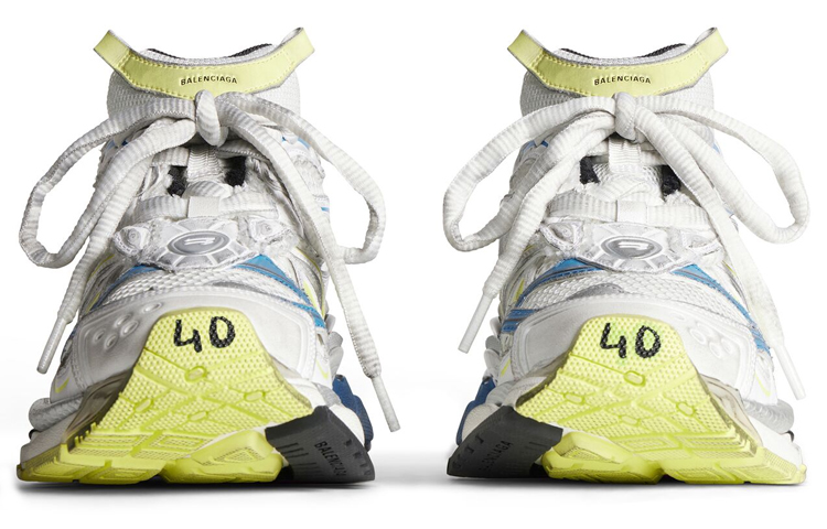 Purchase Balenciaga巴黎世家 Runner 2.0 網布 老化風格 系帶 低筒 爸爸鞋 男款 白黃藍
