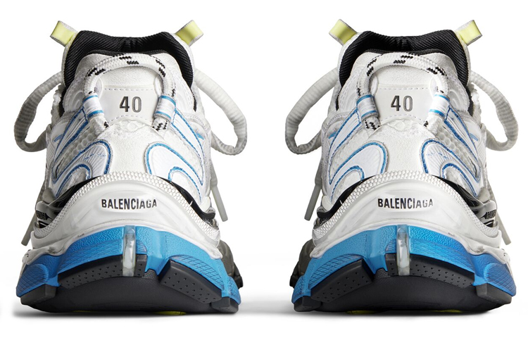 Details for Balenciaga巴黎世家 Runner 2.0 網布 老化風格 系帶 低筒 爸爸鞋 男款 白黃藍