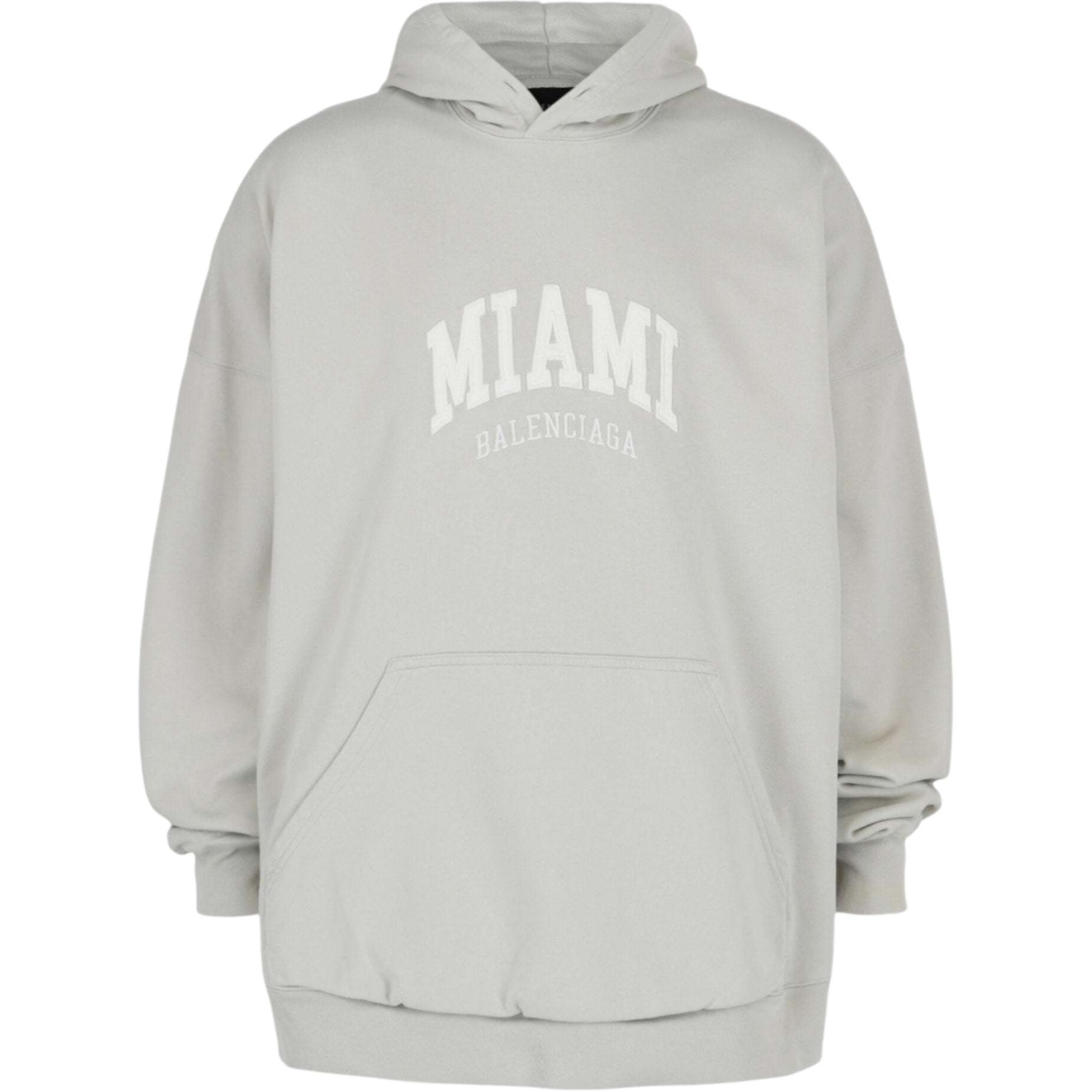 Balenciaga Shell White Logo Hoodie Unisex Loose Fit 674986-TMV60-9176