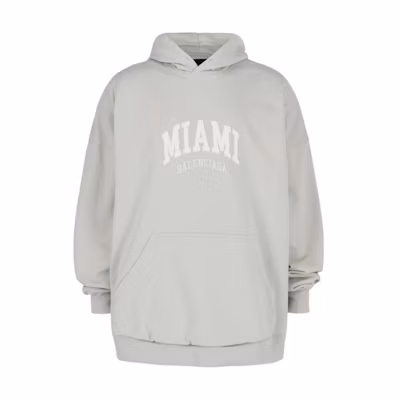 Balenciaga Shell White Logo Hoodie Unisex Loose Fit 674986-TMV60-9176