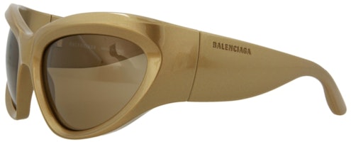 Balenciaga Shield Sunglasses Gold/Brown (BB0228S-30013403-004) Balenciaga Shield Sunglasses Gold/Brown (BB0228S-30013403-004)