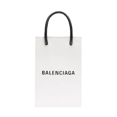 Balenciaga Shopping Phone Holder White