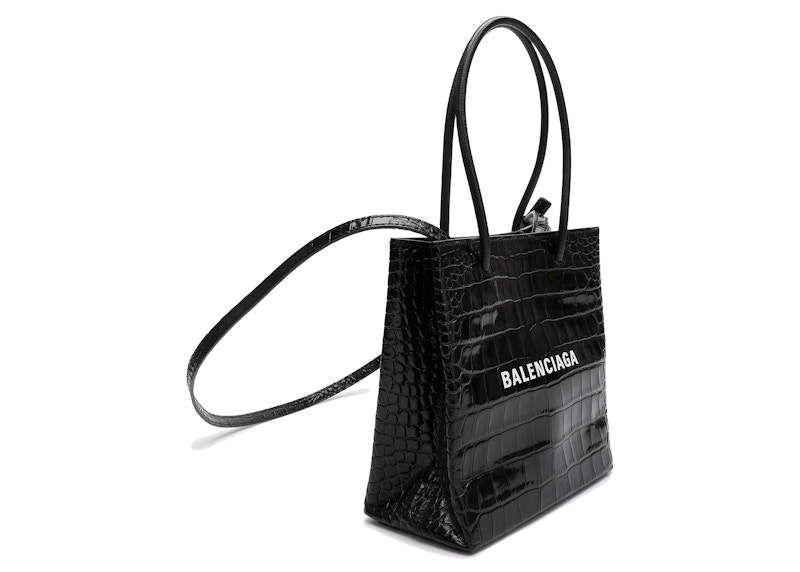 Order 巴黎世家XXS黑色鱷魚紋購物托特包