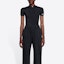 Shop Balenciaga Short-Sleeve Fitted Top 'Black/White'